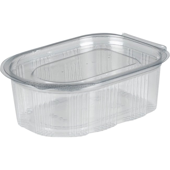 Portionsbæger, 50 ml, klar, RPET, med hængslet låg, (1000 stk.)