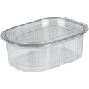 Portionsbæger, 50 ml, klar, RPET, med hængslet låg, (1000 stk.)