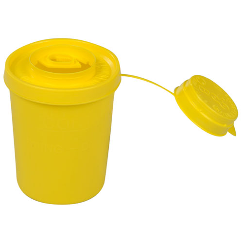 [16981] Kanyleboks, Uson, 500 ml, gul, rund, lav model, (1 stk.)