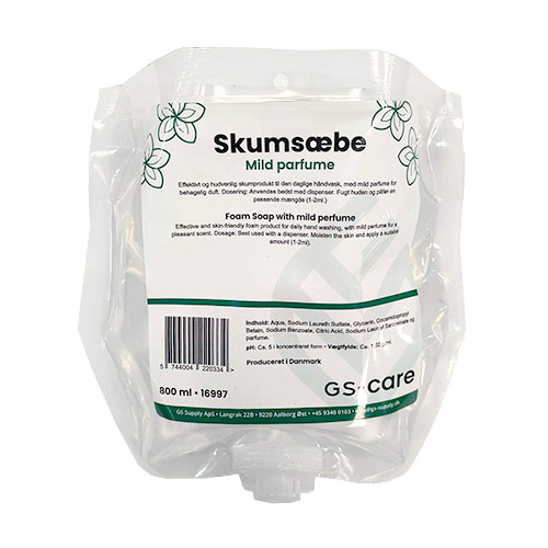 Skumsæbe, GS-Basic, med mild parfume, 800 ml (6 stk.)