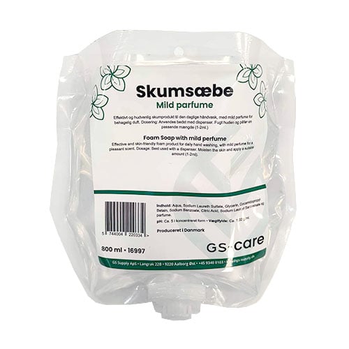 [16997] Skumsæbe, GS-Basic, med mild parfume, 800 ml (6 stk.)