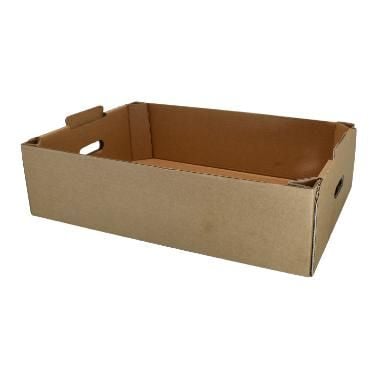[10959] Transportkasse til menuer, 56,2x38,4x15 cm, stapelbar, bølgepap, brun, (1 stk.)