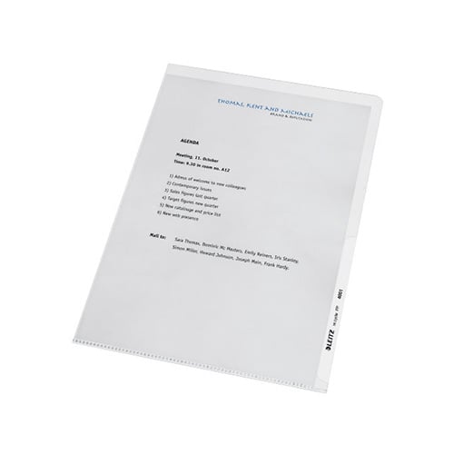 [17130] Plastomslag, Leitz, Recycle, A4, 140my, m/præg, 100stk/pak, (1 stk.)
