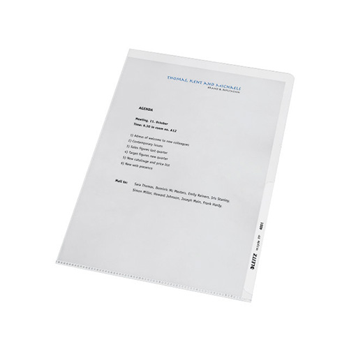 Plastomslag, Leitz, Recycle, A4, 140my, m/præg, 100stk/pak, (1 stk.)