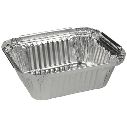 [10971] Alubakke, 14,6x12,1x4cm, 435 ml, aluminium, rektangulær, tilhørende 32175, (1000 stk.)