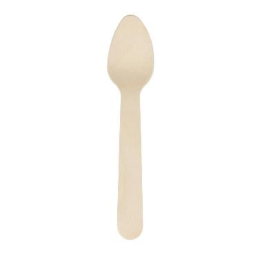 [17170] Kaffeske, teske, 11cm, voksbehandlet træ, (100 stk.)