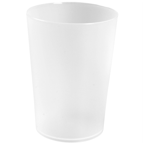 Flergangsdrikkeglas, 9,5cm, Ø6,7cm, 200ml, 240ml, frosted hvid, PP, (96 stk.)