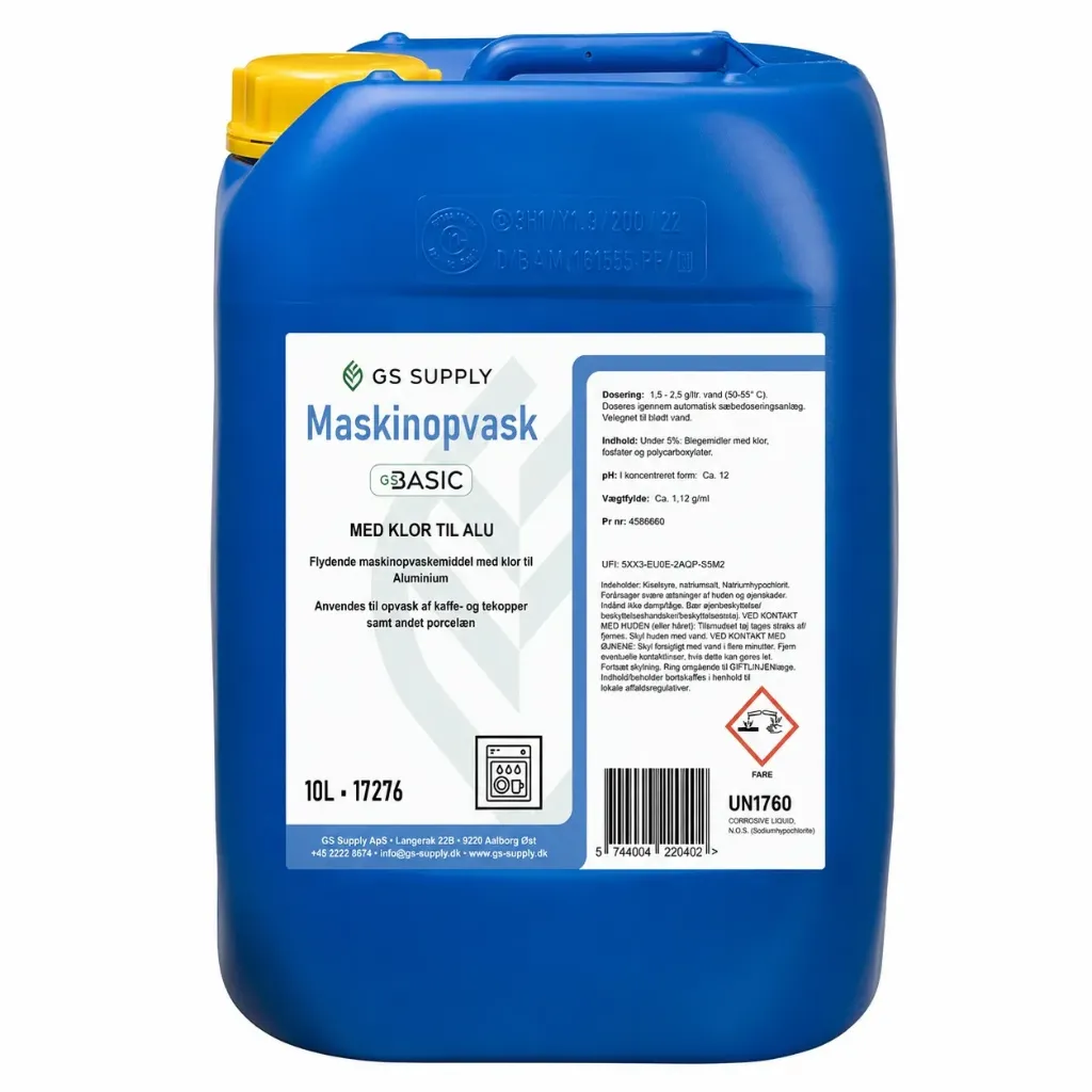 [17276] Maskinopvask med klor, GS-Basic, alusikker, 12kg/10-Liter (1 stk.)