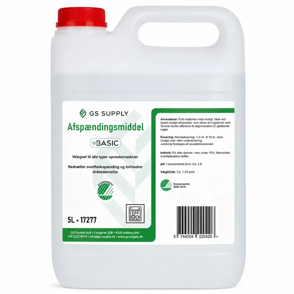 [17277] Afspændingsmiddel, GS-Basic, Svanemærket, 5-Liter (1 stk.)