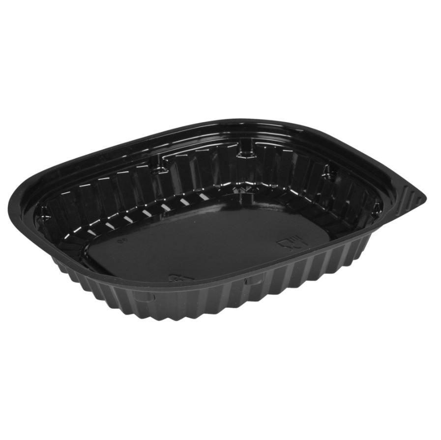 [10989] Lille sushibakke, 17,7x15x2,7cm, 300 ml, sort, RPET, tilhørende 10992, (500 stk. )
