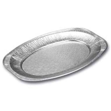 [17312] Alufad, 35x25x2,1cm, lille, oval, glat, (10 stk.)