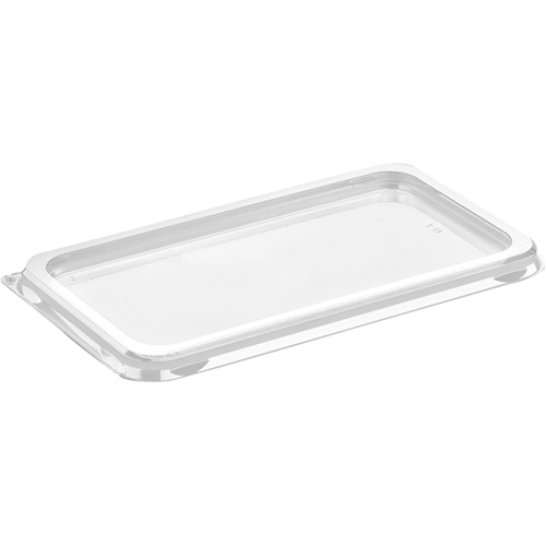 [17391] Snap-on låg til kageboks, 18,5x10,5cm, klar, passer til K2182 serie, APET, højt, til standard bakke, (560 stk.)
