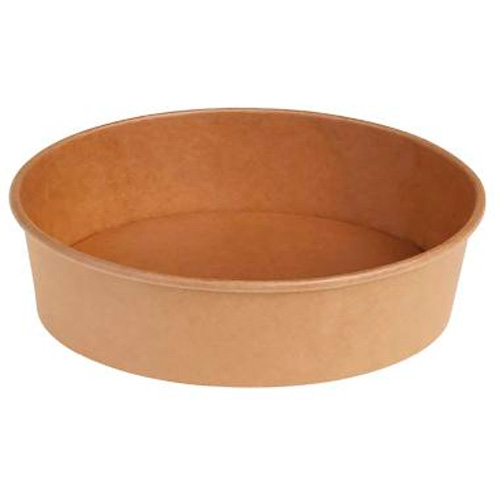 Salatskål, 900ml, Ø18,5x49mm, bionedbrydelig, pap/pla, Brun, (180 stk.)