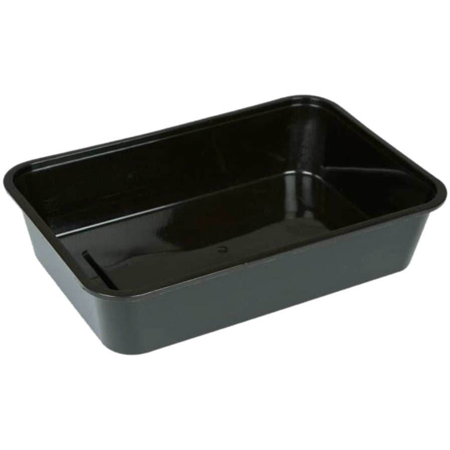 Plastbakke, Nudelbakke, 16,9x11,6x3,8cm, 500 ml, sort, PP, (500 stk.)