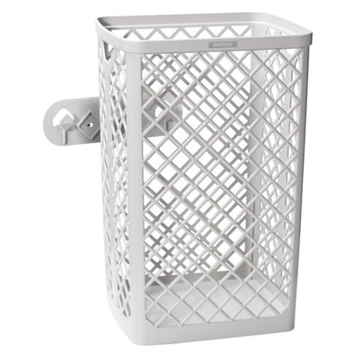 [17446] Trådstativ, 40 l, 50x32x26,5cm, hvid, plast, inkl. materiale til vægmontering, Katrin 4287, (1 stk.)