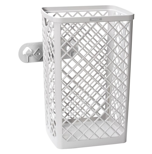 [17446] Trådstativ, 40 l, 50x32x26,5cm, hvid, plast, inkl. materiale til vægmontering, Katrin 4287, (1 stk.)