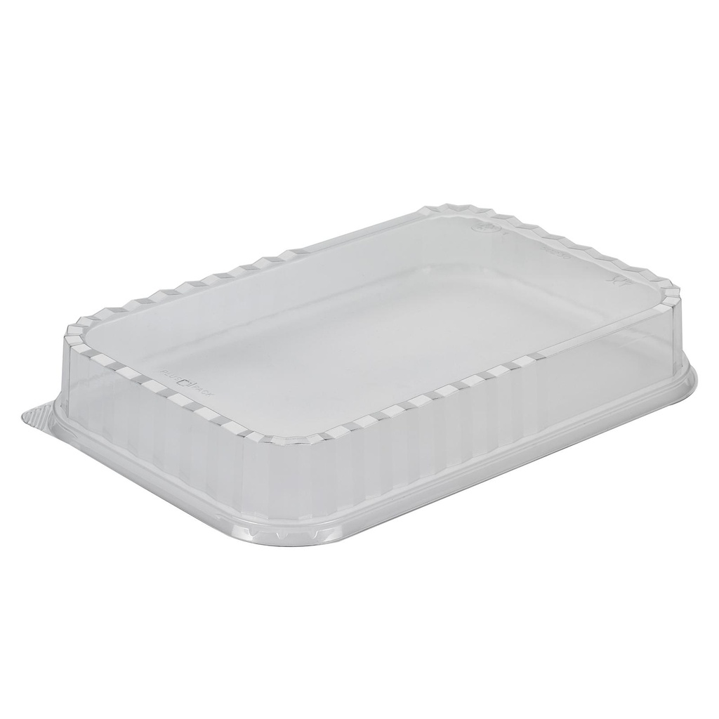 Låg til 1920ml alubakke, 29,3x19,3x4,6cm, Ready2Cook, dPET, høj udgave, (100 stk.)