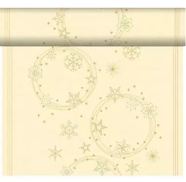 Dug, bordløbere, Tete-A-Tet, Dunicel, 0,4x24m, Star Shine Creme, Duni, (4 stk.)