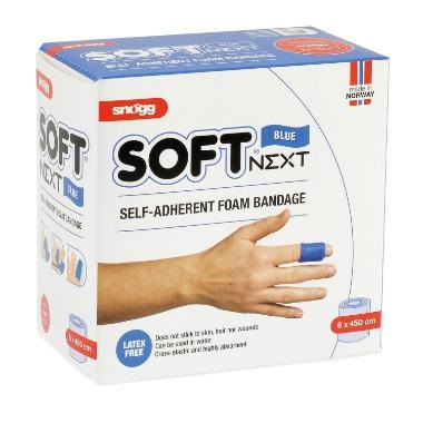 Skumforbinding, Snögg Soft Next, 4,5m x 6cm, blå, PU-skum, selvhæftende, latexfri, (1 stk.)