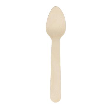 [17170] Kaffeske, teske, 11cm, voksbehandlet træ, (100 stk.)