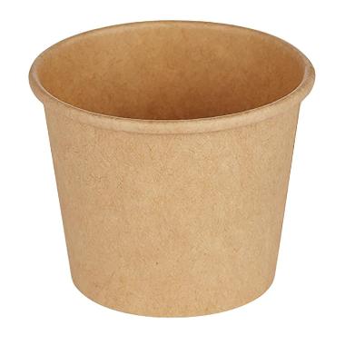 [17209] Dressingbæger, 90ml, 3oz, Ø6,2x5,0cm, kraft, pap/PE, brun, (3000 stk.)