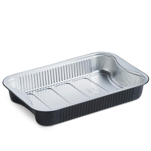 [17214] Alubakke, 1920 ml, 29,3x19,3x4,5cm, Ready2Cook, aluminium, sort farve, (400 stk.)