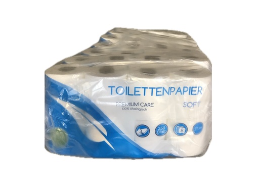 [17491] Toiletpapir, Økologisk, GS-Basic, 3-lags, 100% nyfiber, hvid, 27,5m, (64 ruller)