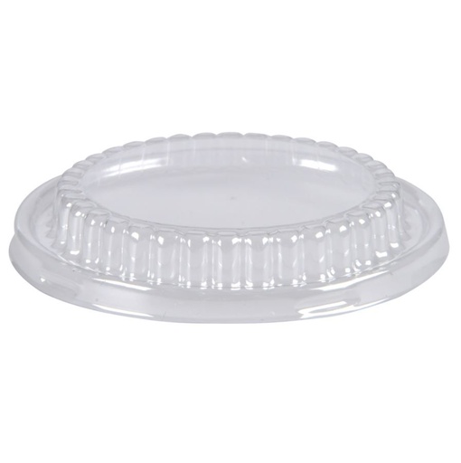 [11078] Låg til foliebakke, Cater-Line, Ø8cm, klar, PET, rund, snap-on, tilhørende 10823, (100 stk.)