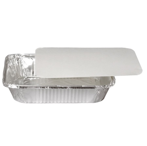 [11094] Låg til 1/2 Gastronorm alubakke, 31,3x25,2xcm, hvid, pap/aluminium, (10 stk.)