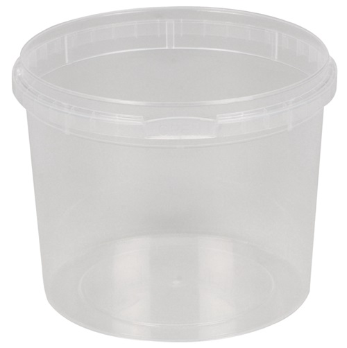 [19412] Condi bøtte, 9,7cm, Ø122mm, 800 ml, 800 ml, klar, PP, 1-rums, (360 stk.)