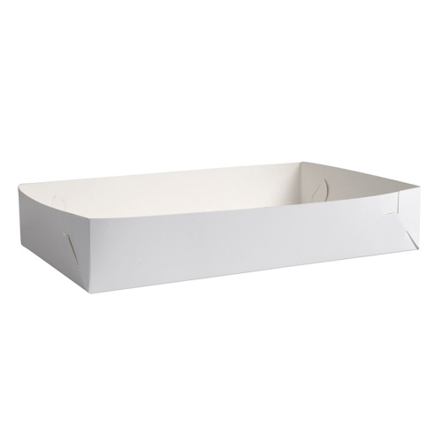 [10772] Kageæske, hvid, Nr. 5, Høj, 23x38x7cm, (250 stk.)
