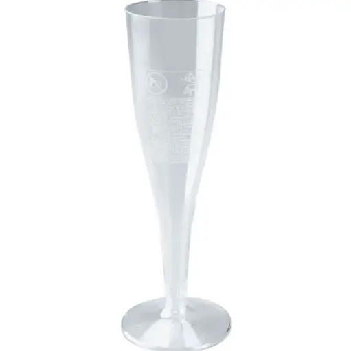 [10771] Champagneglas, 17cm, Ø6cm, 110 ml, klar, PS, (144 stk.)
