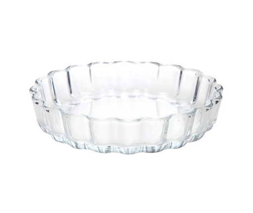 [21021] Mini tærtefad, Ø12,8x2,9cm, tåler op til 500grader, glas, (sæt á 4 stk.)