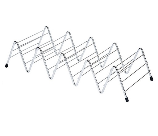 [21142] Tacoholder, stand til 4 stk, 36,6x14x8cm, krom, metal, (1 stk.)