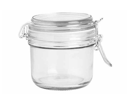 [21267] Patentglas med låg, 17,5cl, Ø8,5x8,5cm, rund, glas, (36 stk.)