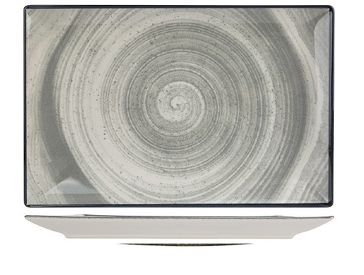 [21283] Serveringsfad, 30x20cm, rektangulær, stentøj, grå, BALTIC, (1 stk.)