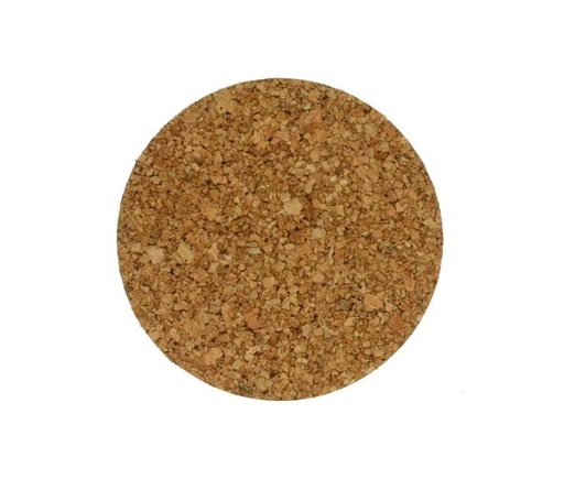 [21346] Bordskåner til glas og kopper, i kork, Ø9,5x9,5x0,3cm, rund, lysbrun, 24 pakker á 6 stk, (144 stk.)