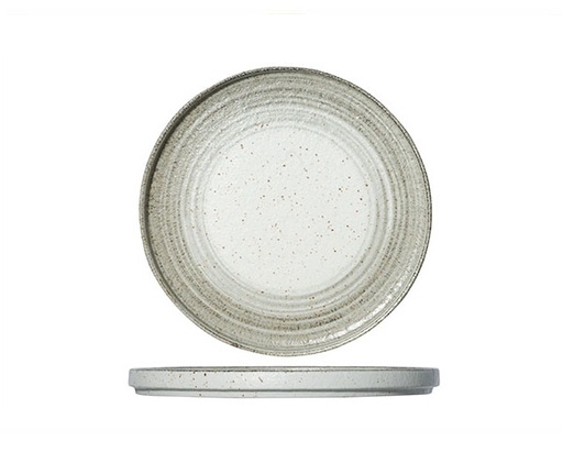 [21352] Frokosttallerken, Ø12cm, stentøj, hvid/natur-farvet, SPLENDIDO, (12 stk.)