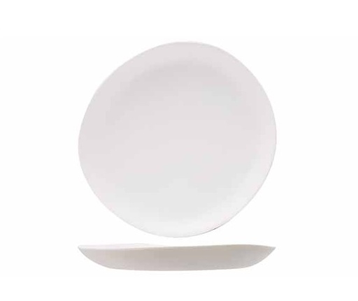 [21468] Frokosttallerken, rund, hvid, Ø19,9x2cm, melamin, KUPO, (6 stk.)