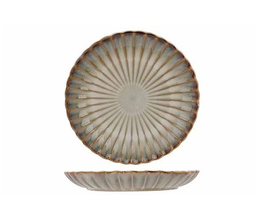 [21474] Middagstallerken, Ø27,4x3,8cm, stentøj, lysbrun, ASTERA PEARL, (4 stk.)