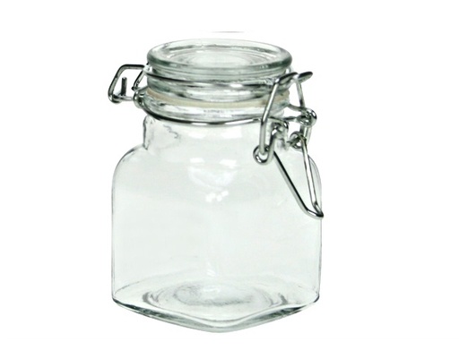 [21597] Patentglas, 110ml, Ø4,5x8cm, firkantet, glas, (12 stk.)