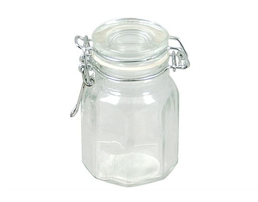 [21598] Patentglas med låg, glas, 100ml, Ø4,5x8cm, OCTO, (12 stk.)