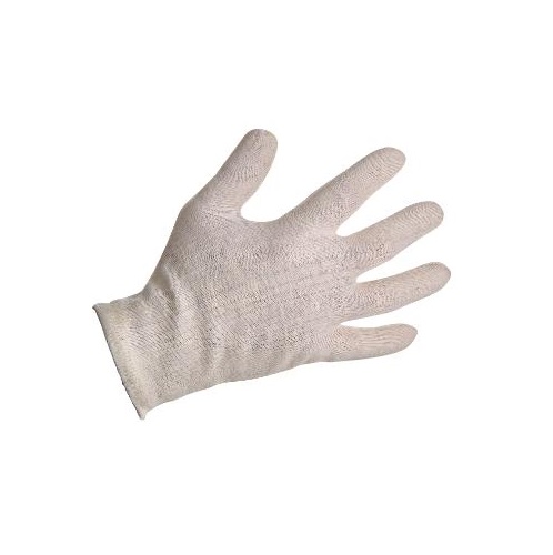 [21945] Bomuldshandske, kraftig, L27cm, 320g, One Size, Bomuld/Poly, (12 par)