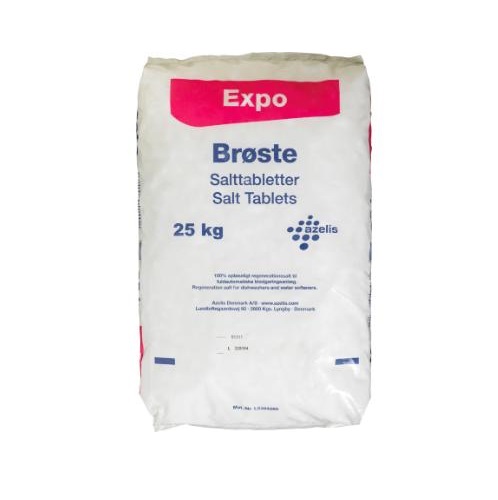 [21947] Salttabletter, Brøste Expo Poletter, 25kg, til blødgøringsanlæg og opvaskemaskiner, (1 stk.)