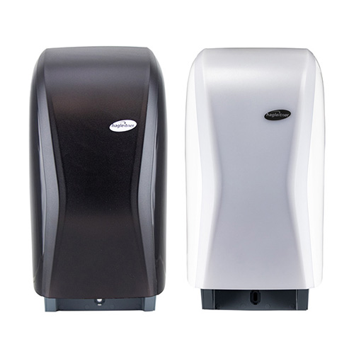 Dispenser til toiletpapir, GS-Tech by Hagleitner, "XIBU TISSUEPAPER hybrid", til 2 ruller, sort eller hvid, (1 stk.)