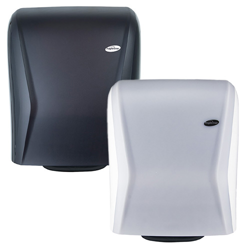 Dispenser til håndklæderuller, GS-Tech by Hagleitner, "XIBU TOWEL hybrid", sort eller hvid, (1 stk.)