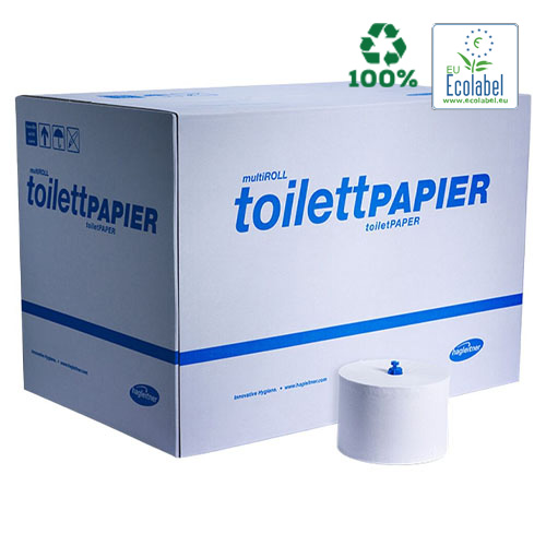 [22002] Toiletpapir, GS-Tech by Hagleitner, til XIBU dispenser, 2-lags, 114m, 9,8 cm, Ø13,9 cm, hvid, 100% genbrugspapir, (42 ruller)