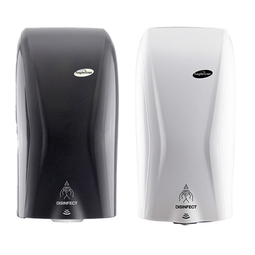 Dispenser til flydende hånddesinfektion, GS-Tech by Hagleitner, "XIBU DISINFECT hybrid", sort eller hvid, (1 stk.)