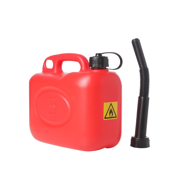 Benzindunk, 5 liter, rød, plastik, (1 stk.)