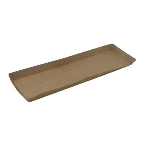 [22251] Pølsefad, XXL, 332x90x20mm, med Kant, brun, (600 stk.)